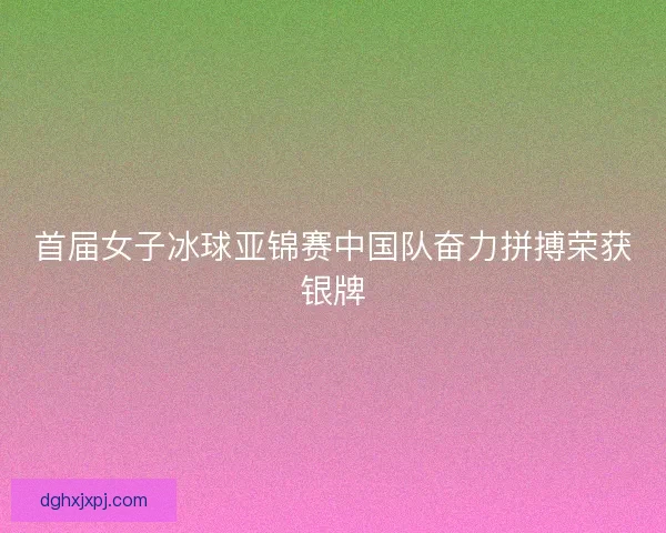 首届女子冰球亚锦赛中国队奋力拼搏荣获银牌